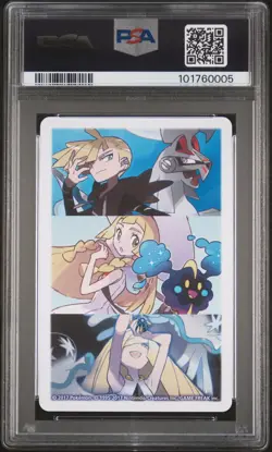 2017 POKEMON PLAYING CARDS LILLIE, GLADION & LUSAMINE QUEEN OF SPADES PSA 6 - Image 2