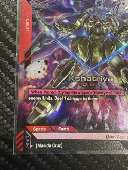 Gundam Card Game Newtype Rising Kshatriya GD01 044 LR. English. Condition NM - Image 5