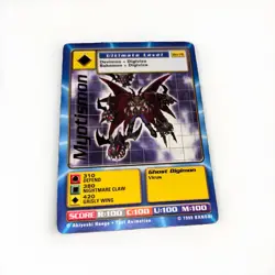 Myotismon Gold Foil Text #BO-76 Series 2 Digi Battle Card, Excellent Condition - Image 1