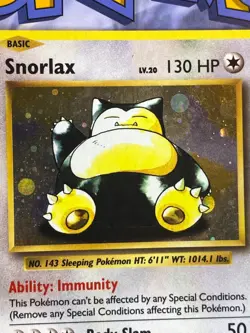Snorlax XY179 XY Holo Black Star Promo Pokemon TCG Card [ENG] MP - Image 3