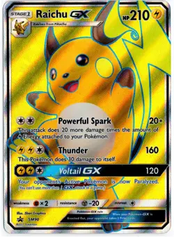 Raichu GX SM90 - Black Star Promo - Full Art Rare Pokemon Card - NM - Image 1