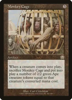 MTG Mercadian Masques --- MONKEY CAGE --- RARE! NM! Magic the Gathering! - Image 3