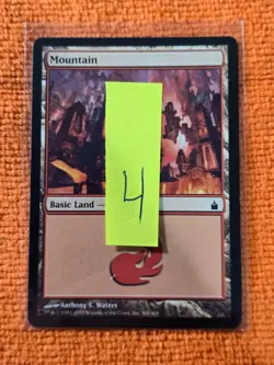 2005 Magic The Gathering Ravnica City of Guilds #301 Mountain, Land, C, NF, cd4 - Image 3