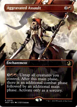 Aggravated Assault (Anime Borderless) R Wilds of Eldraine: Enchanting Tales 76 N - Image 1