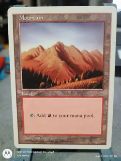 Magic The Gathering Fifth Edition Mountain #444 LP/EX Condition - Image 1