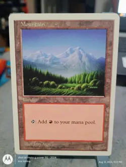 Magic the Gathering Fifth Edition Mountain #443 LP/EX Condition - Image 1