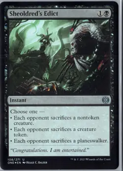 Sheoldred's Edict U Phyrexia: All Will Be One 108 NM - Image 1