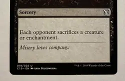 MIRE IN MISERY COMMANDER 2019 MTG SORCERY BLACK UNCOMMON - NM - Image 3