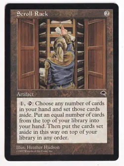 Magic the Gathering Scroll Rack Tempest Artifact Rare NM Condition - Image 1