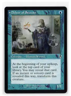 Innistrad Remastered INR Delver of Secrets / Insectile Aberration #457 Retro Non - Image 1