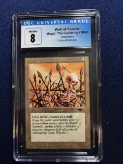 MTG Antiquities Wall of Spears CGC 8 NM/Mint 1994 - Image 1