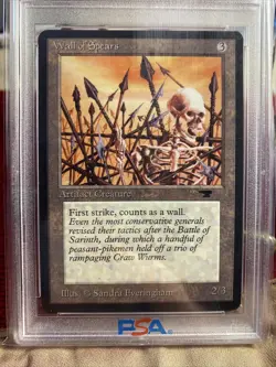 MTG Wall of Spears Antiquities 1994 Magic The Gathering PSA 8 NM-MT - Image 2