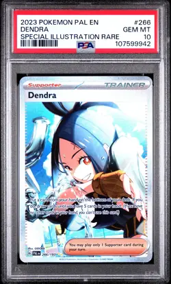 2023 POKEMON PAL EN-PALDEA EVOLVED SPECIAL ILLUSTRATION RARE #266 DENDRA PSA 10 - Image 1