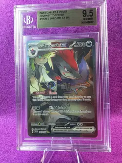 BGS 9.5 GEM MINT N's Zoroark EX 185/159 SIR SV09: Journey Together Pokemon TCG - Image 1