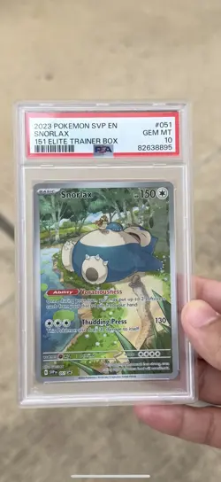 2023 POKEMON SVP EN-SV BLACK STAR PROMO 151 ELITE TRAINER BOX SNORLAX PSA 10 - Image 1
