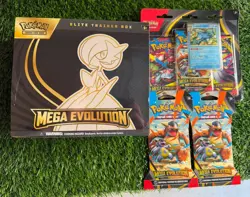 Pokemon Mega Evolution Gardevoir ETB, 3 Pk Blister, 2 Sleeves Booster Lot - Image 1