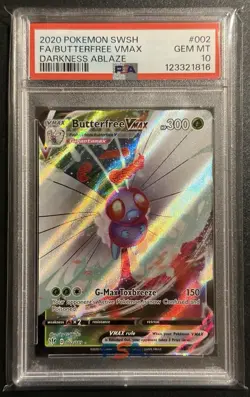2020 Pokemon SWSH FA/Butterfree VMAX Darkness Ablaze PSA 10 - Image 1