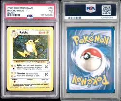 2000 Pokemon Base 2 - Raichu #16 - HOLO - PSA 7 - NM - Image 1