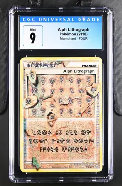2010 Pokemon Alph Lithograph Triumphant FOUR CGC 9 MINT - Image 1