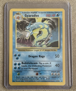 Pokemon TCG Gyarados Base Set Holo Unlimited Holo Rare - Heavy Play! See Notes - Image 1