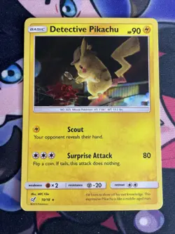 Pokemon TCG - DETECTIVE PIKACHU - 10/18 - HOLO - SM DETECTIVE PIKACHU 2019 - MP - Image 1