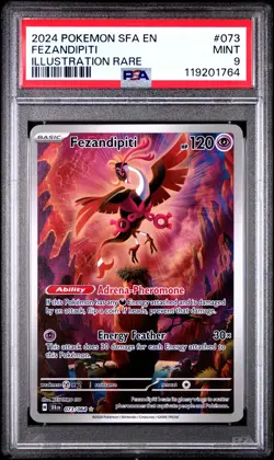 2024 POKEMON SFA EN-SHROUDED FABLE ILLUSTRATION RARE #073 FEZANDIPITI PSA 9 - Image 1