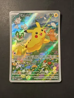 2024 Pokemon Scarlet Violet Pikachu SVP 88 Black Star Promo Holo Rate Full Art - Image 1