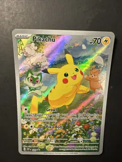 2024 Pokemon Scarlet Violet Pikachu SVP 88 Black Star Promo Holo Rate Full Art - Image 5