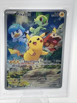 Mint 2023 Pokemon Paldea Evolved Pikachu ETB Promo #27 PSA 9 - Image 2