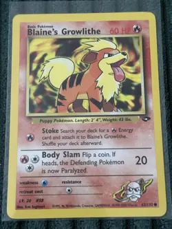 Pokemon Gym Challenge Blaine's Growlithe 62/132 - Image 1