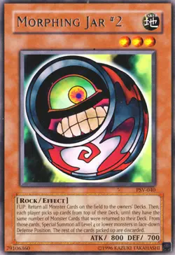 Yugioh! LP Morphing Jar #2 - PSV-040 - Rare - Unlimited Edition Lightly Played, - Image 1