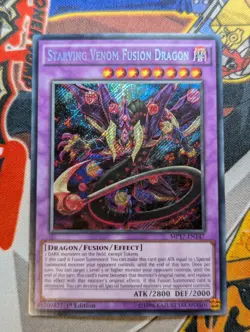 Yugioh Starving Venom Fusion Dragon MP17 EN147 Secret Rare 1st ED - VLP - Image 1