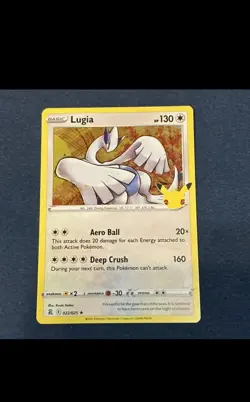 Lugia 022/025 Holo Rare Celebrations 25th Anniversary Pokemon Card NM - Image 3