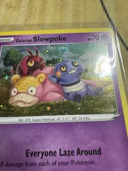 Pokemon Card Galarian Slowpoke SWSH126 Promo cosmo SWIRL 4 Total Read - Image 2