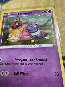 Pokemon Card Galarian Slowpoke SWSH126 Promo cosmo SWIRL 4 Total Read - Image 4