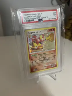 Pokemon TCG Magmortar Cosmos Holo Rare Card 31/132 Secret Wonders PSA 7 - Image 2