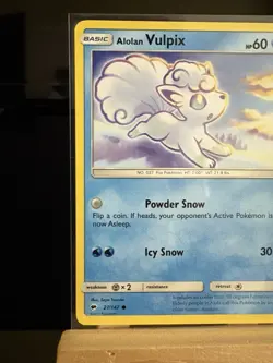 ALOLAN VULPIX - 27/147 Burning Shadows - NM - Regular Common - Pokemon TCG Card - Image 2