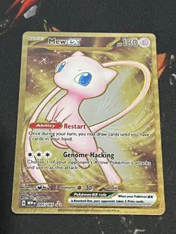 Pokemon TCG Scarlet & Violet 151 Gold Mew UPC Promo Metal Card 205/165 NM - Image 1