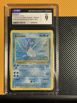 Pokemon TCG Articuno - Holo - 9/34 - 2023 Trading Card Game Classic CGC MINT 9 - Image 1