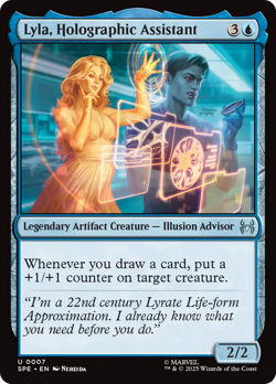 Lyla, Holographic Assistant (FOIL) x1 - MTG Marvel's Spider-Man Eternal SPE #7 - Image 1