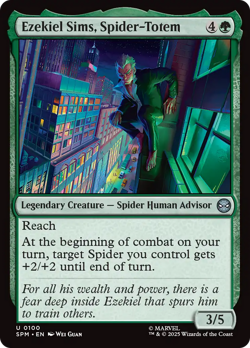 Ezekiel Sims, Spider-Totem (FOIL) x1 - MTG Marvel's Spider-Man SPM #100 - Image 1