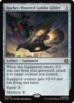 Rocket-Powered Goblin Glider (FOIL) x1 - MTG Marvel's Spider-Man SPM #172 - Image 1