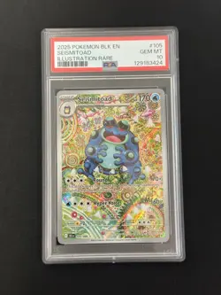 SEISMITOAD 2025 POKEMON BLK EN-BLACK BOLT #105 ILLUSTRATION RARE PSA 10 - Image 1