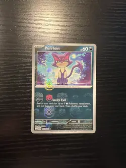 Pokemon: White Flare ENGLISH Purrloin 055/086 Reverse Holo Master Ball Pattern - Image 3