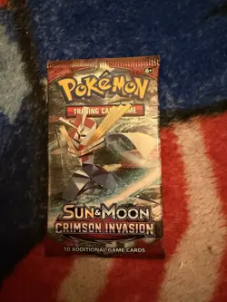 Crimson Invasion Booster Pack TCG Factory Sealed Pokemon Sun & Moon 820650802492 - Image 1