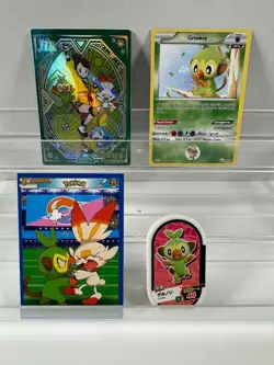 Pokemon Lot of 20 Cards and Stickers All Grookey #810 Grookey Only Pokemon Lot - Image 5