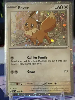 Pokemon TCG Destined Rivals - Eevee SVP 200 Checklane Blister Promo (Cosmo Holo) - Image 1