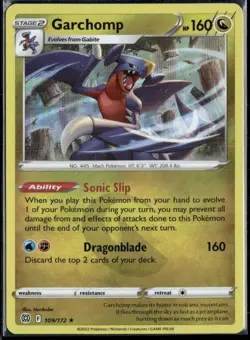 Garchomp 109/172 Swsh09: Brilliant Stars Holo Rare Near Mint NM Pokemon TCG - Image 1