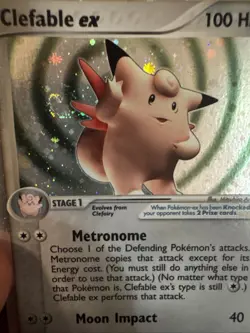Swirl !!! Clefable ex 106/112 Firered & Leafgreen Holo Pokemon - Image 3