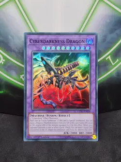 Yugioh Cyberdarkness Dragon LEDU-EN024 Super Rare 1st Edition NM - Image 1
